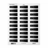 Upload Logo of QR-code | Modern retouradres Etiket (Full Sheet)