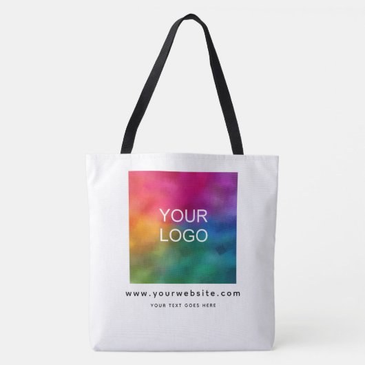 Upload Logo Promotionele Aangepaste Sjabloon Groot Tote Bag (Voorkant)