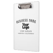 Upload Logo Retro-Modern Wit & Zwart (bewerkbaar) Klembord (Links)