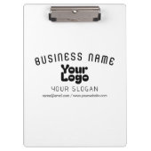 Upload Logo Retro-Modern Wit & Zwart (bewerkbaar) Klembord (Voorkant)