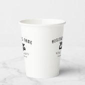 Upload Logo Retro-Modern Wit & Zwart (bewerkbaar) Papieren Bekers (Links)