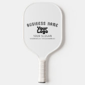 Upload Logo Retro-Modern Wit & Zwart (bewerkbaar) Pickleball Paddle (Achterkant)