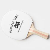 Upload Logo Retro-Modern Wit & Zwart (bewerkbaar) Tafeltennisbatje (Zijkant)