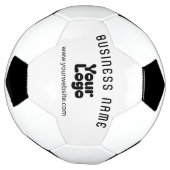 Upload Logo Retro-Modern Wit & Zwart (bewerkbaar) Voetbal (Gedraaid)