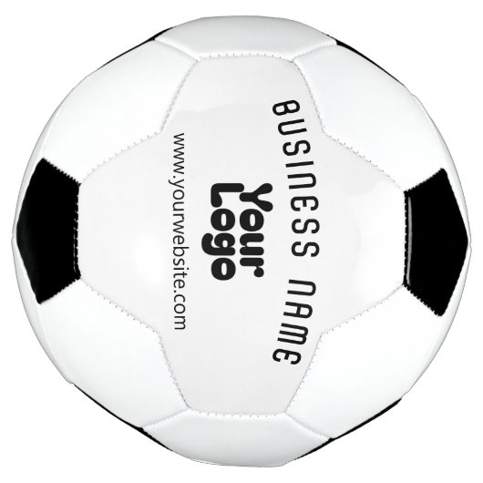 Upload Logo Retro-Modern Wit & Zwart (bewerkbaar) Voetbal (Gedraaid)