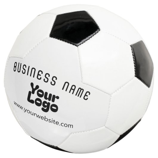 Upload Logo Retro-Modern Wit & Zwart (bewerkbaar) Voetbal (Drie kwart)