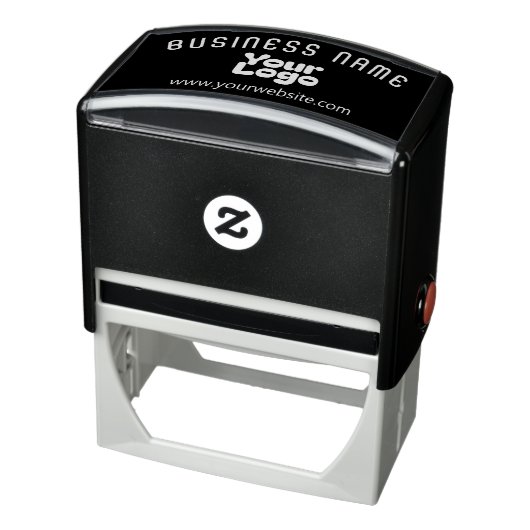 Upload Logo Retro-Modern Zelfinktende Stempel (Product)