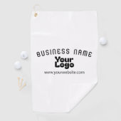 Upload Logo Retro-Modern Zwart-wit (bewerkbaar) Golfhanddoek (Insitu)