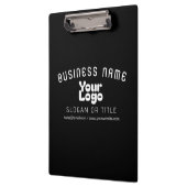 Upload Logo Retro-Modern Zwart-wit (bewerkbaar) Klembord (Links)