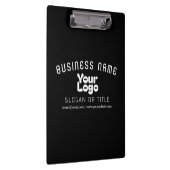 Upload Logo Retro-Modern Zwart-wit (bewerkbaar) Klembord (Rechts)