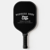 Upload Logo Retro-Modern Zwart-wit (bewerkbaar) Pickleball Paddle (Voorkant)