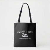 Upload Logo Retro-Modern Zwart-wit (bewerkbaar) Tote Bag (Voorkant)