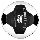 Upload Logo Retro-Modern Zwart-wit (bewerkbaar) Voetbal (Gedraaid)