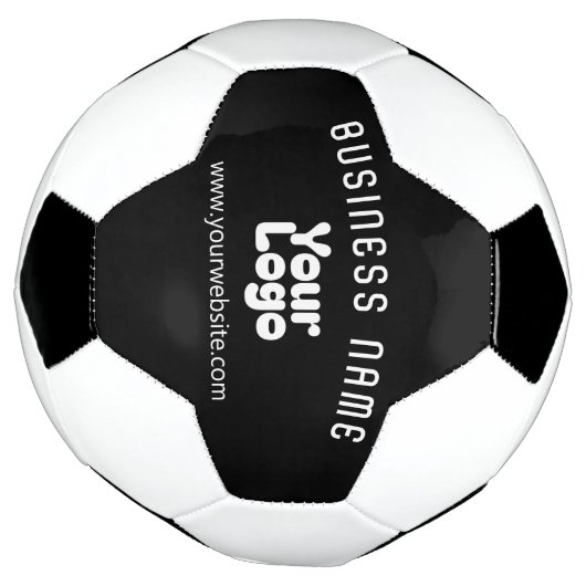 Upload Logo Retro-Modern Zwart-wit (bewerkbaar) Voetbal (Gedraaid)