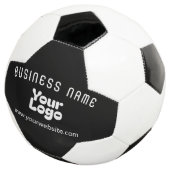 Upload Logo Retro-Modern Zwart-wit (bewerkbaar) Voetbal (Drie kwart)