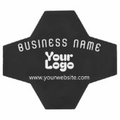 Upload Logo Retro-Modern Zwart-wit (bewerkbaar) Voetbal (Enkel)