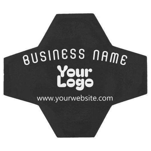 Upload Logo Retro-Modern Zwart-wit (bewerkbaar) Voetbal (Enkel)