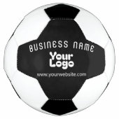 Upload Logo Retro-Modern Zwart-wit (bewerkbaar) Voetbal (Voorkant)