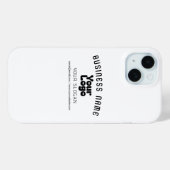 Upload Logo Retro-Moderne Wit & Zwart (bewerkbaar) Case-Mate iPhone Case (Achterkant (horizontaal))