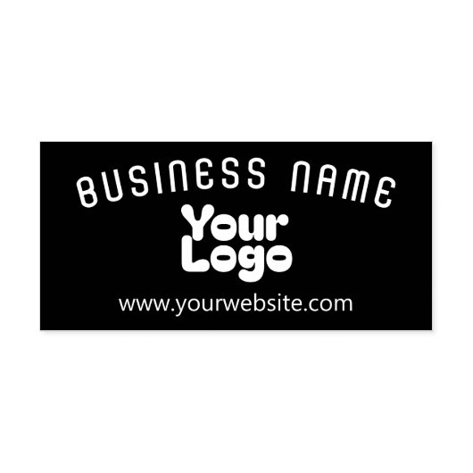 Upload Logo Retro-Moderne Zelfinktende Stempel (Design)