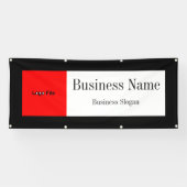 Upload Logo (rood), verander de Kleur van de Grens Spandoek (Horizontaal)