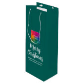 Upload Logo Sjabloon Merry Christmas Typography Wijn Cadeautas (Voorkant Gekanteld)