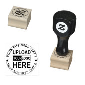Upload logo stempel. Aangepaste kleine bedrijfslet Rubberstempel