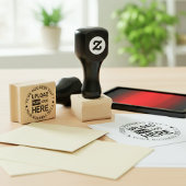 Upload logo stempel. Aangepaste kleine bedrijfslet Rubberstempel