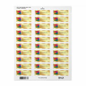 Upload Logo Stijlvol Goud Calligrafie Sjabloon Etiket (Full Sheet)