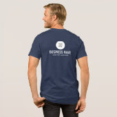 Upload Logo Trending Navy Blue voor en achter Mann Tri-Blend Shirt (Voorkant)
