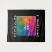Upload Logo Voeg Tekst Party Event Seminar vertica Wandkleed (Voorkant (horizontaal))