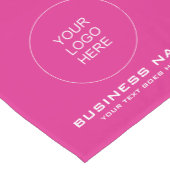 Upload Logo Voeg tekst toe Roze Effen kleur Sjablo Korte Tafelloper (Hoek)