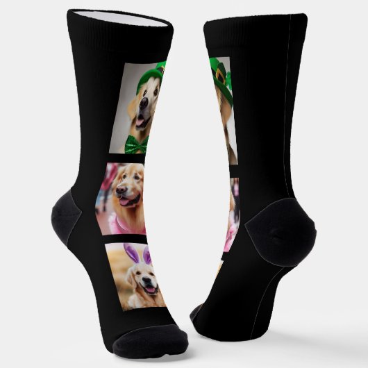 Upload Personalized Pet Photo Gift for Dog Parent Sokken (Gebogen)