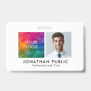 Upload Personeelsfoto Bedrijfslogo Hier Sjabloon Badge