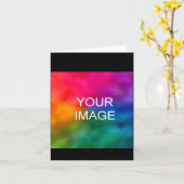 Upload Photo Add Text Template Kids Girls Kaart (Gele Bloem)