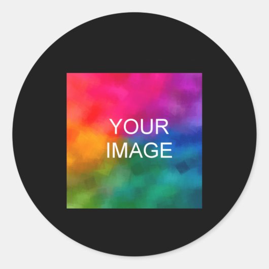 Upload Photo Add Text Template Kids Girls  Ronde Sticker (Voorkant)