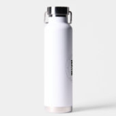 Upload QR-code en aanpasbare tekst Waterfles (Voorkant)