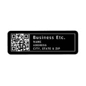Upload QR-code of logo | Modern retouradres Etiket (Voorkant)