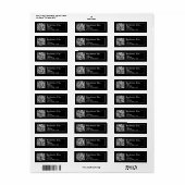 Upload QR-code of logo | Modern retouradres Etiket (Full Sheet)