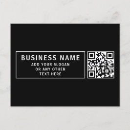 Upload QR-code of logo | Modern zwart Briefkaart