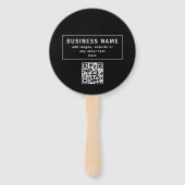 Upload QR-code of logo | Modern zwart Handwaaier (Achterkant)