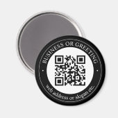 Upload QR-code of logo | Modern Zwart Magneet (Voorkant / Achterkant)