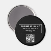 Upload QR-code of logo | Modern Zwart Magneet (Voorkant / Achterkant)