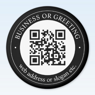 Upload QR-code of logo Modern Zwart Magneet