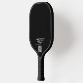 Upload QR-code of logo | Modern Zwart Pickleball Paddle (Links)