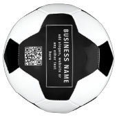 Upload QR-code of logo | Modern Zwart Voetbal (Gedraaid)