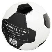 Upload QR-code of logo | Modern Zwart Voetbal (Drie kwart)