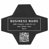 Upload QR-code of logo | Modern Zwart Voetbal (Enkel)