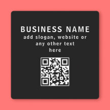 Upload QR-code of Logo | Modern Zwart Waterdicht