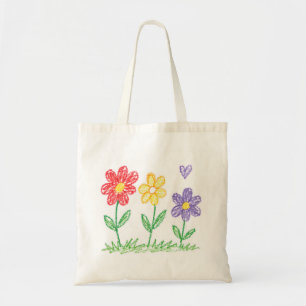 Upload Tekening van Kind Draai Kinderkunst om tot Tote Bag